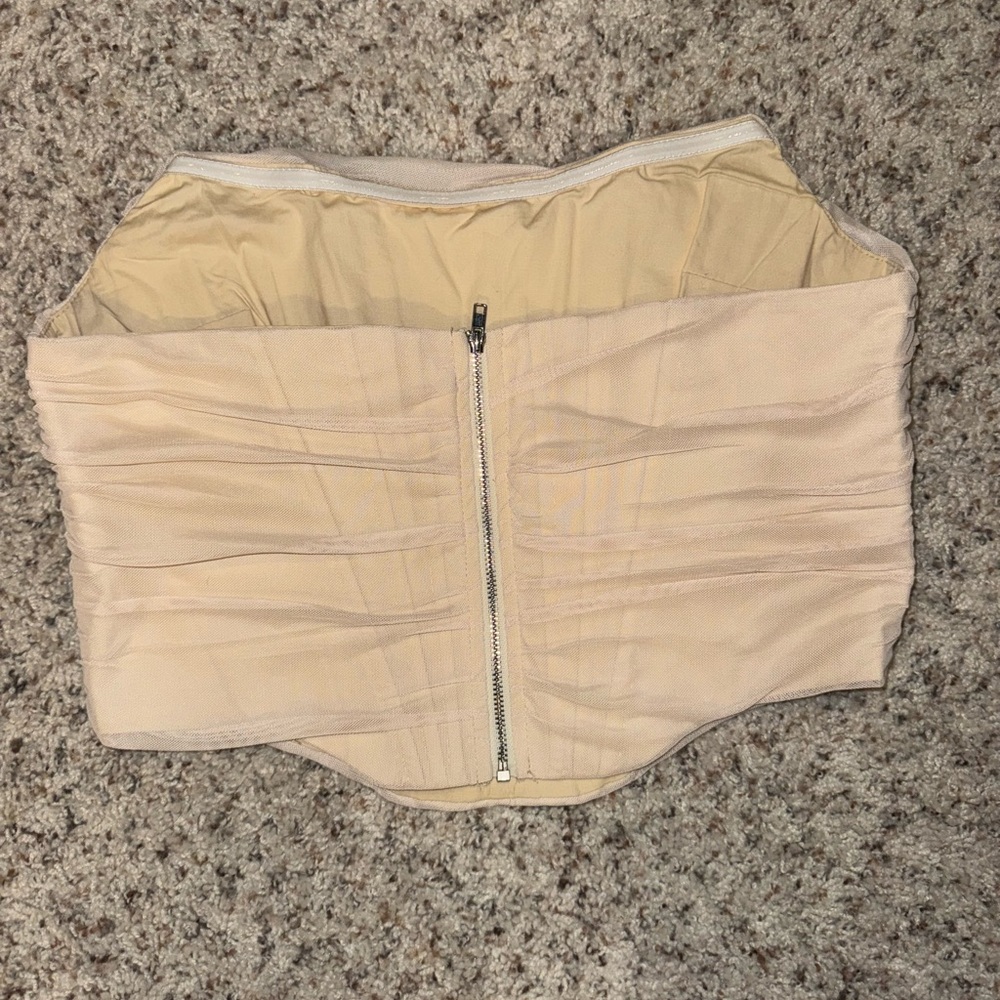 Mesh Zipped Crop Corset
